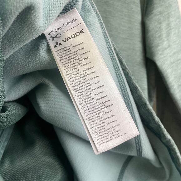 Vaude Jacket Mens 54 / XL Green Full Zip Outdoors Hiking Eco Sustainable Active - Picture 11 of 11